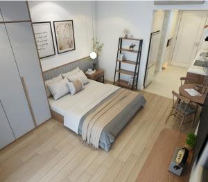Postel nebo postele na pokoji v ubytování Margaery Apartment Tu Hoa Princess