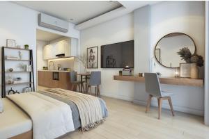 Postel nebo postele na pokoji v ubytování Margaery Apartment Tu Hoa Princess