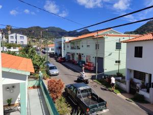 an aerial view of a city street with buildings at casa na Torre in Machico