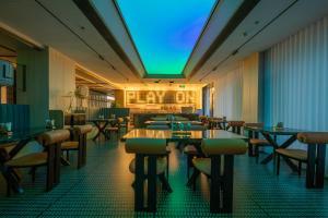 Restaurace v ubytování Blue Hotel Shenyang Qingnian Street Metro Station Shenyang North Station Branch