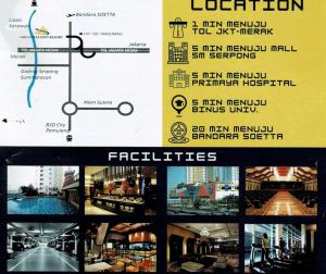 ein Flyer für die Beförderung eines Hotels in der Unterkunft Great western resort apartemen in Warungmangga