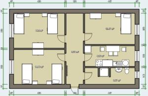 Κάτοψη του 5 Betten Monteurwohnung in Zeithain