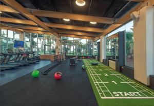 Fitness centrum a/nebo fitness zařízení v ubytování Lyttos Beach