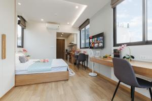 TV a/nebo společenská místnost v ubytování Margaery Apartment Tu Hoa Princess