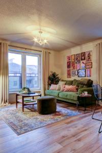 a living room with a couch and a table at No5 Ayr Beach - Coorie Doon Stays in Ayr