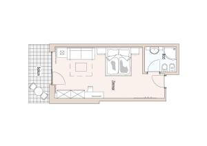 Půdorys ubytování AMELIA rooms