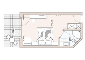 Půdorys ubytování AMELIA rooms