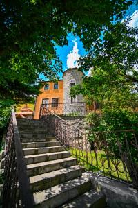 a set of stairs leading up to a building at Villa Dudu, Luxury Villa in Hankavan in Hankʼavan