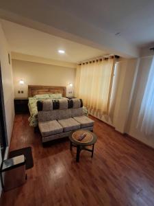 Ruang duduk di Hostal Nichkito
