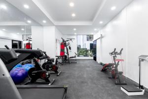Fitness centrum a/nebo fitness zařízení v ubytování STP Apartments