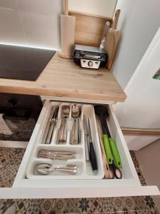 Kuchyň nebo kuchyňský kout v ubytování Balkan HOME