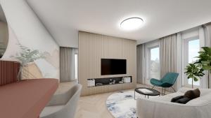 TV a/nebo společenská místnost v ubytování Botel Marina