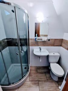 Et badeværelse på Hostel Polskie Wrota