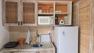 Dapur atau dapur kecil di Stúdio 1 Armazém da Vila