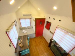 Postel nebo postele na pokoji v ubytování Tiny house en Chicureo