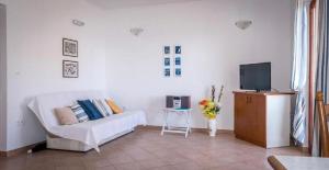 Televízia a/alebo spoločenská miestnosť v ubytovaní Apartments Brane