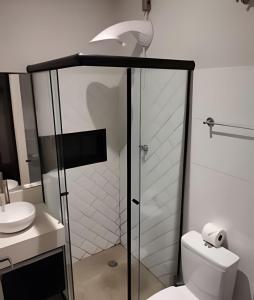 Koupelna v ubytování Studiohaus Alvorada