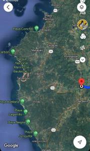 eine Karte der Herkunftsregion und ihrer Sehenswürdigkeiten in der Unterkunft Casa playa vacaciones in Santa Cruz + 3 Fotos