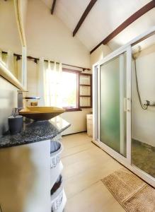 Phòng tắm tại Charming house in Albion + enclosed garden and shared pool