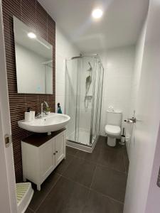 A bathroom at Mirador del Río