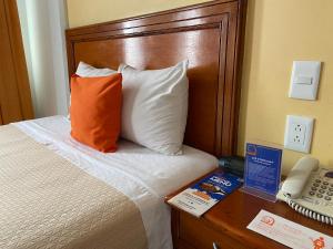 Ein Bett oder Betten in einem Zimmer der Unterkunft Hotel Báez Carrizal