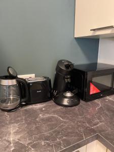 Dapur atau dapur kecil di City Apartment 9 Krefeld 20 km DUS Airport Messe