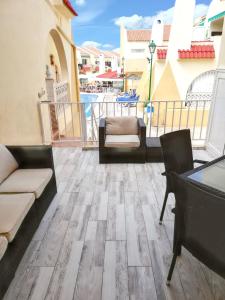 Balkón nebo terasa v ubytování Charming apartment near Costa Adeje with pool