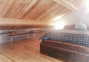 Posteľ alebo postele v izbe v ubytovaní Maison charmante avec vue sur montagne près d'Yssingeaux
