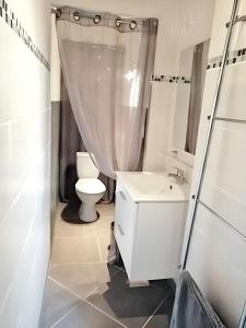 Ένα μπάνιο στο Maison de charme à Vendres avec jardin clôturé +4 φωτογραφίες