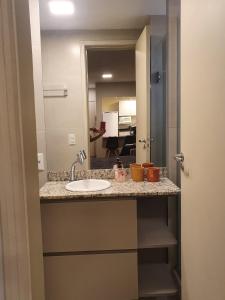 Η κουζίνα ή μικρή κουζίνα στο Belo apartamento quarto e sala bem localizado