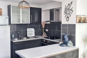 Kuchyň nebo kuchyňský kout v ubytování Appartement confortable à Raismes - 60 m², parking privé
