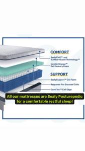 ein Diagramm einer Matratze mit den Worten Komfort und Stütze in der Unterkunft Escape GameRoom, BAR, BBQ, Spacious,KING Bed, All Luxury mattresses, Near Beach, 6 blocks away from Bars, Nite Clubs, Res, Shops in Miami