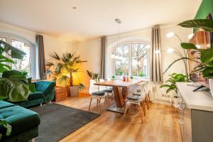 Χώρος καθιστικού στο Eco-Apartment - Nähe Trave mit Terrasse