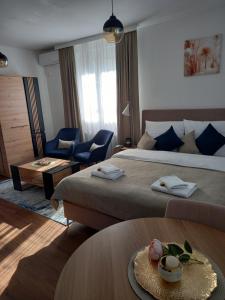 Ένα ή περισσότερα κρεβάτια σε δωμάτιο στο Apartman Mijate