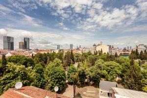 Nespecifikovaný výhled na destinaci Istanbul nebo výhled na město při pohledu z apartmánu