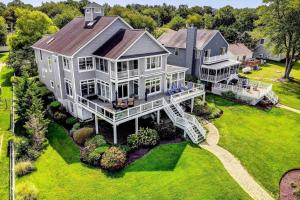 an aerial view of a large house at A Shore Thing in Chester