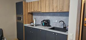 Kuchyň nebo kuchyňský kout v ubytování apartmány Špacír