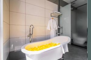 Vannituba majutusasutuses Greenview City Hotel