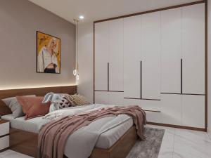 Postel nebo postele na pokoji v ubytování Con Meo Hostel