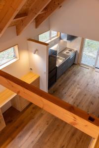 Kuchyň nebo kuchyňský kout v ubytování Rinrei terrace 一棟貸切 シングルルーム6部屋 各部屋トイレ シャワー付