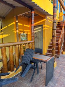 Balkón nebo terasa v ubytování Hostal Bambumar
