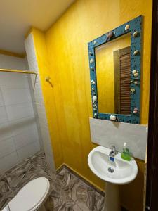 Koupelna v ubytování Hostal Bambumar