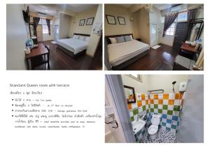 Postel nebo postele na pokoji v ubytování Achcha hotel - itsaraphap MRT station - Wat Arun