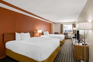 Econo Lodge Manistee客房内的一张或多张床位