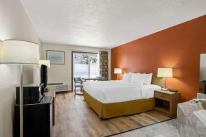Econo Lodge Manistee客房内的一张或多张床位