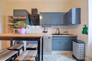 Kuchyňa alebo kuchynka v ubytovaní Miraflores, appartement en ville