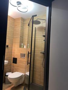 Koupelna v ubytování Cute apartament