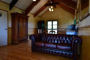 Posezení v ubytování Sundance cabin