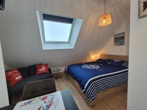 Postel nebo postele na pokoji v ubytování Appartement des dunes à 200m de la plage