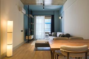 Posezení v ubytování RudBlu Suites